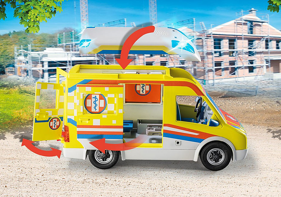 71202 Ambulance met licht en geluid detail image 4