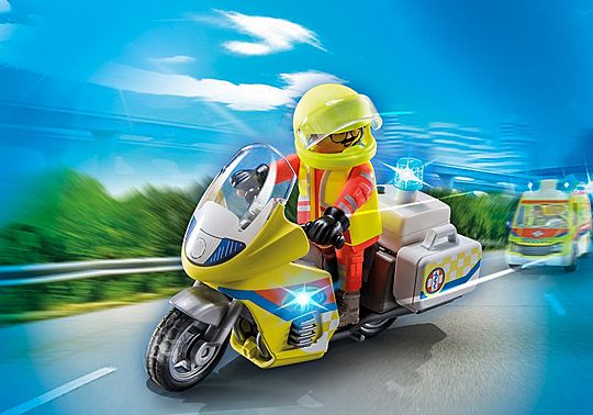 Lægemotorcykel med blinklys Lægemotorcykel med blinklys
