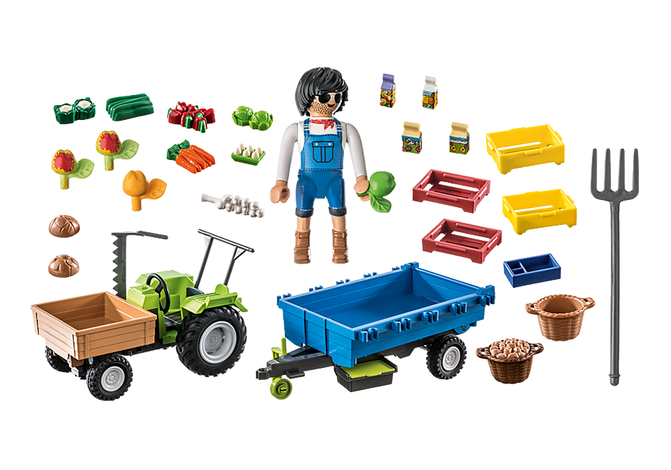 71249 Harvester Tractor with Trailer detail image 3