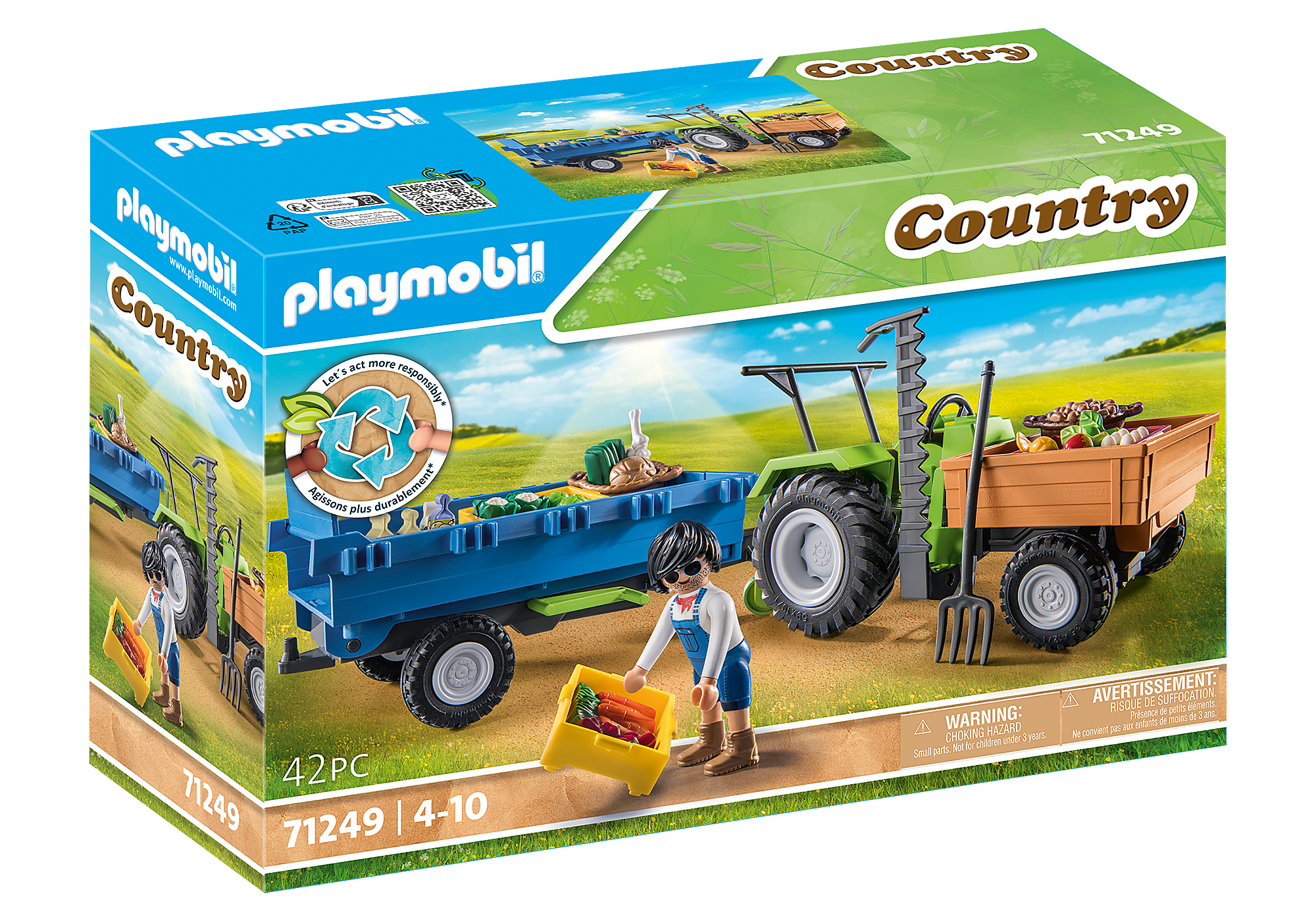 Harvester Tractor with Trailer | PLAYMOBIL®