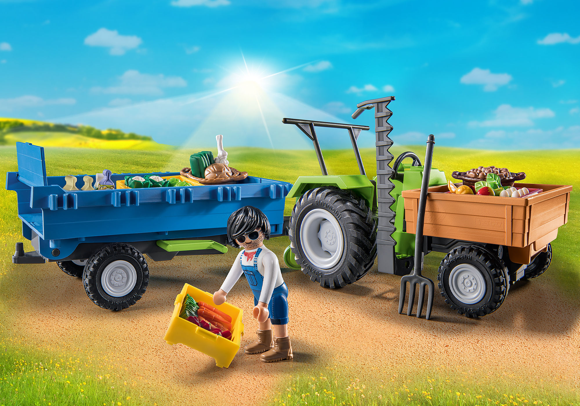 71249 - Playmobil Country - Tracteur avec remorque Playmobil : King Jouet, Playmobil  Playmobil - Jeux d'imitation & Mondes imaginaires