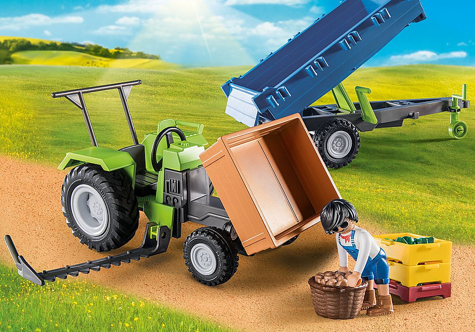 71249 Harvester Tractor with Trailer detail image 6