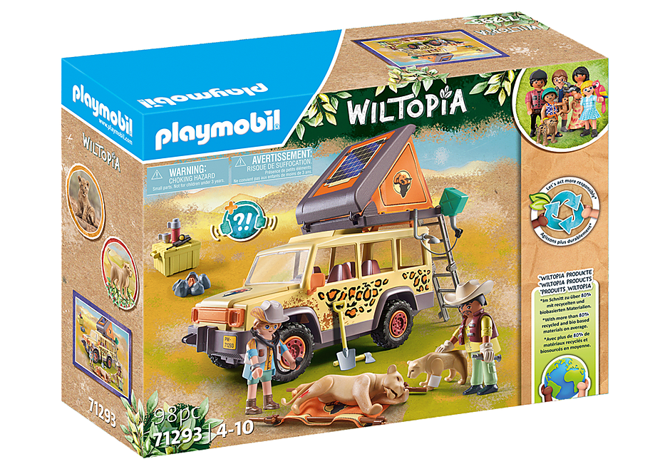 71293 Wiltopia - Cross-Country Vehicle with Lions detail image 3
