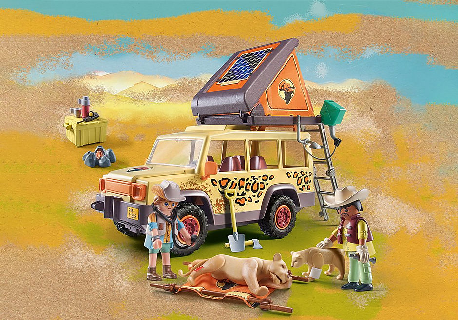71293 Wiltopia - Cross-Country Vehicle with Lions detail image 1
