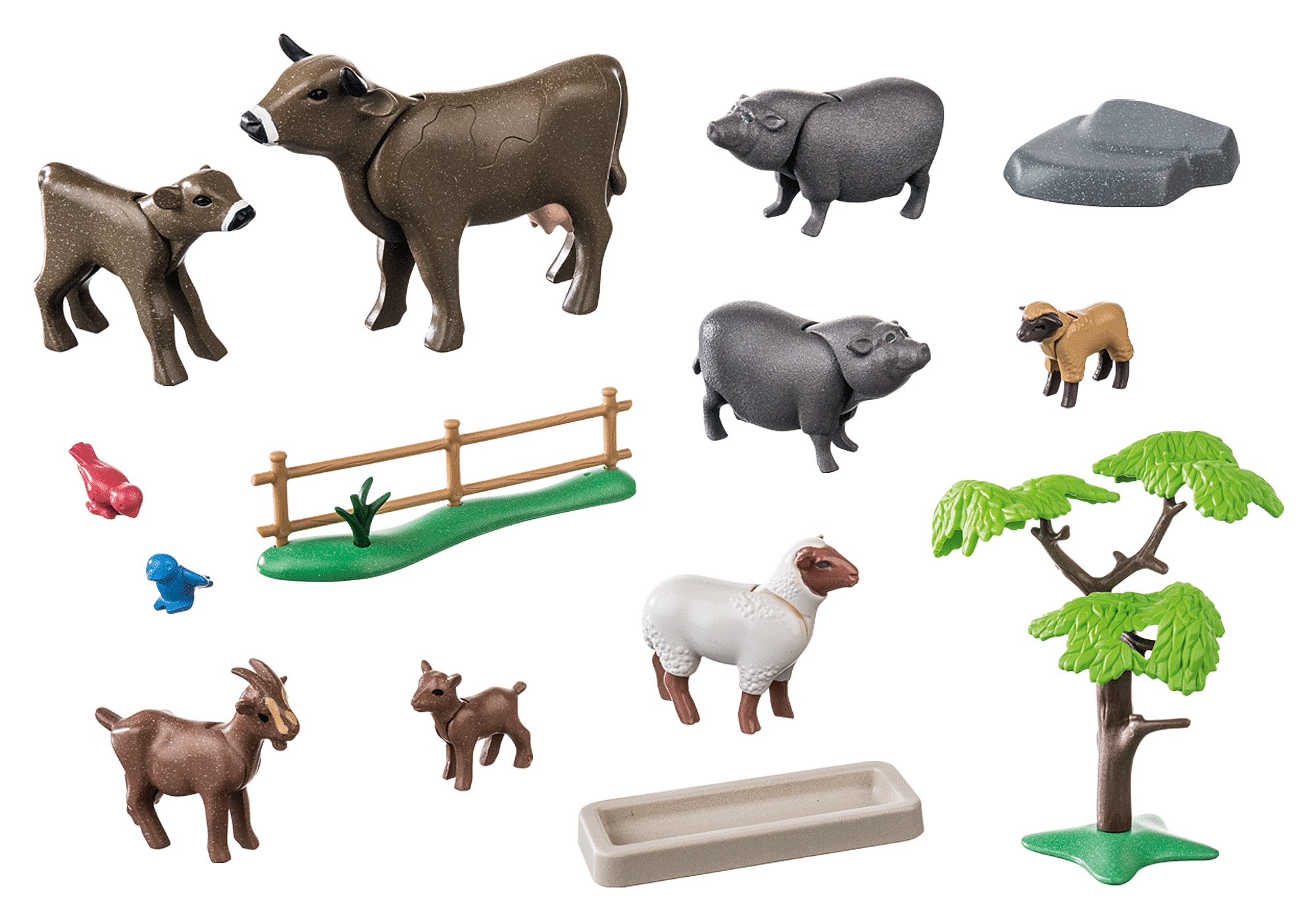 Set animaux de la ferme avec fermier –