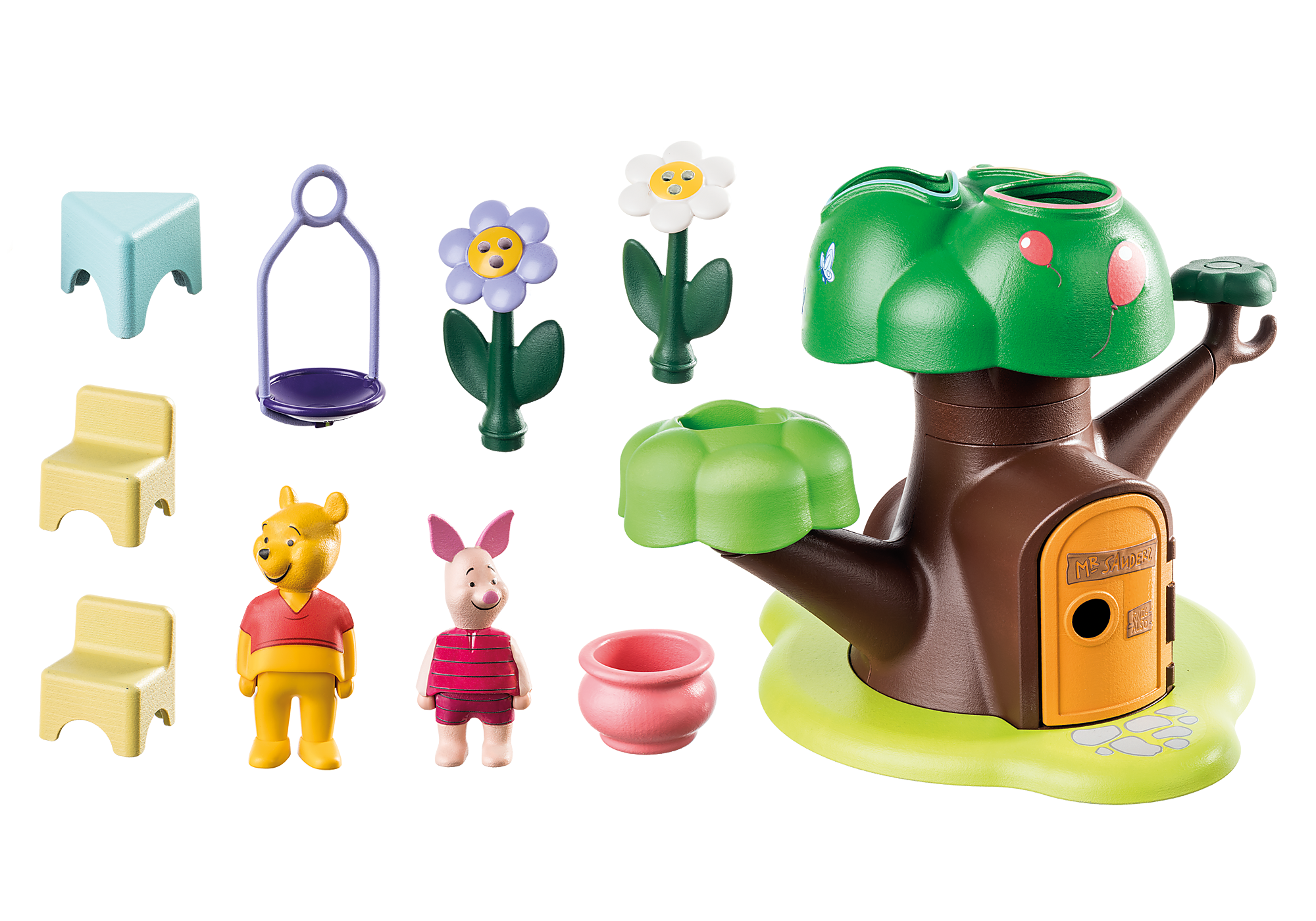 Playmobil® 1.2.3 - Winnie l'ourson et Porcinet avec cabane - 71316