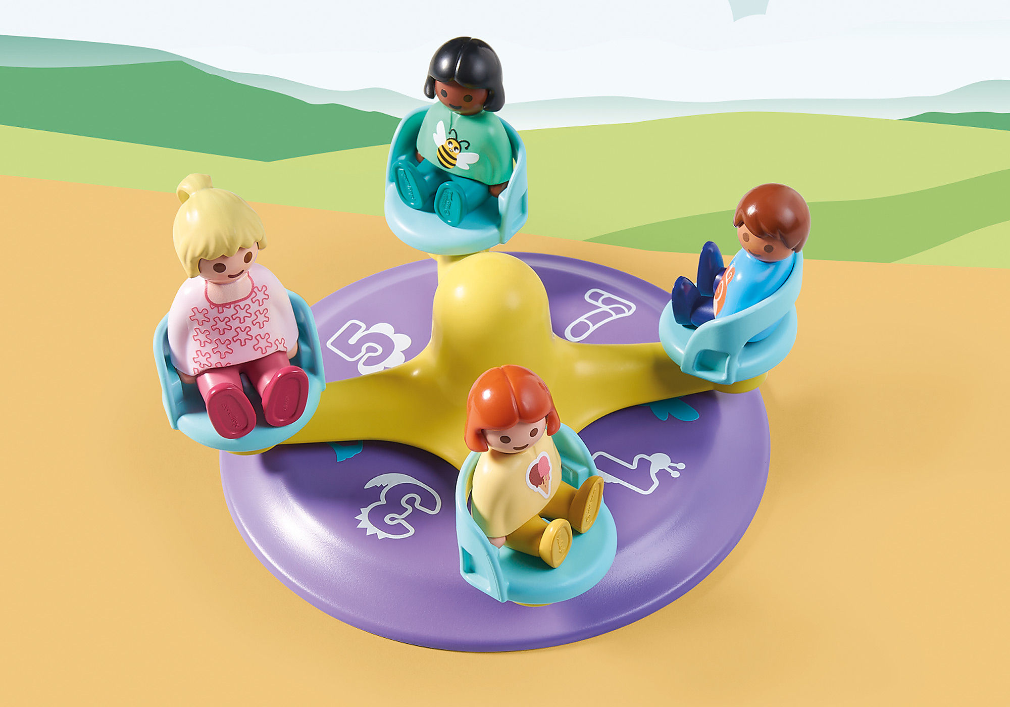 Playmobil 1.2.3 Playground Set Slide, Rocking Dino, Mom, 2 kids, Bench HTF