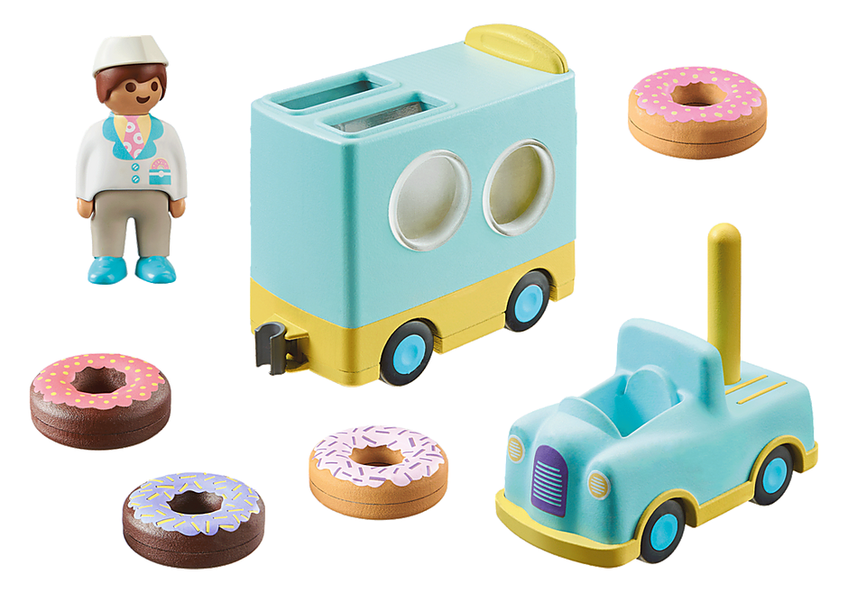 71325 1.2.3: Szalony Donut Truck z funkcją układania i sortowania detail image 4