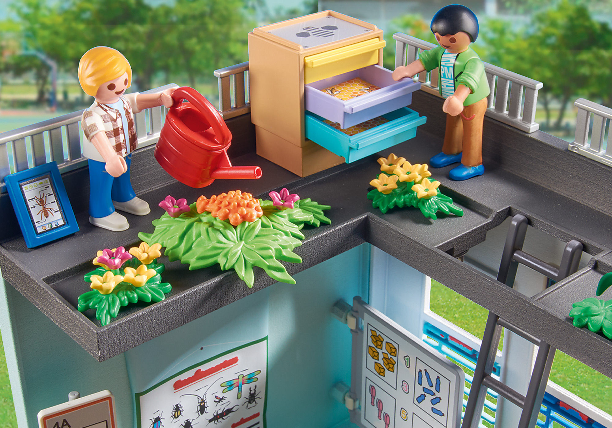 Playmobil Miniature Preschool Day Care School Diorama Building