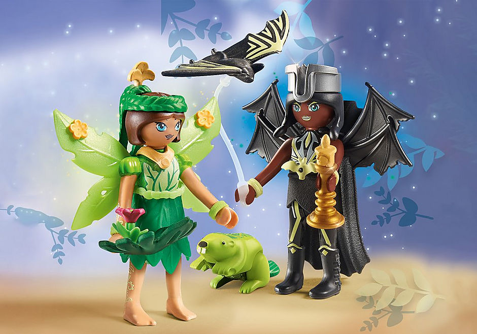 71350 Forest Fairy & Bat Fairy met totemdieren detail image 1