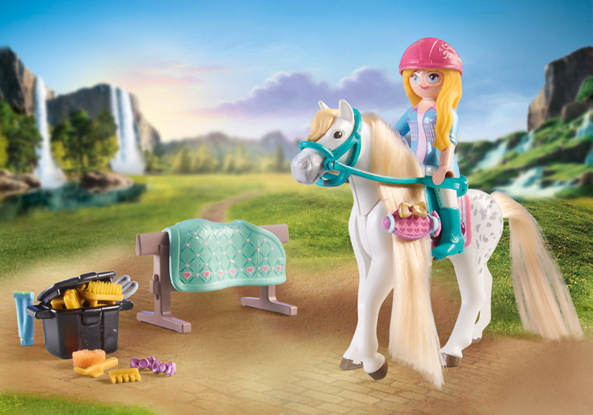 Playmobil 71358 Horses of Waterfall Feeding Time with Ellie and