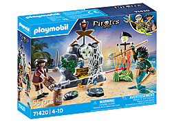 jeu figurine pirate et radeau - playmobil multicolore garcon