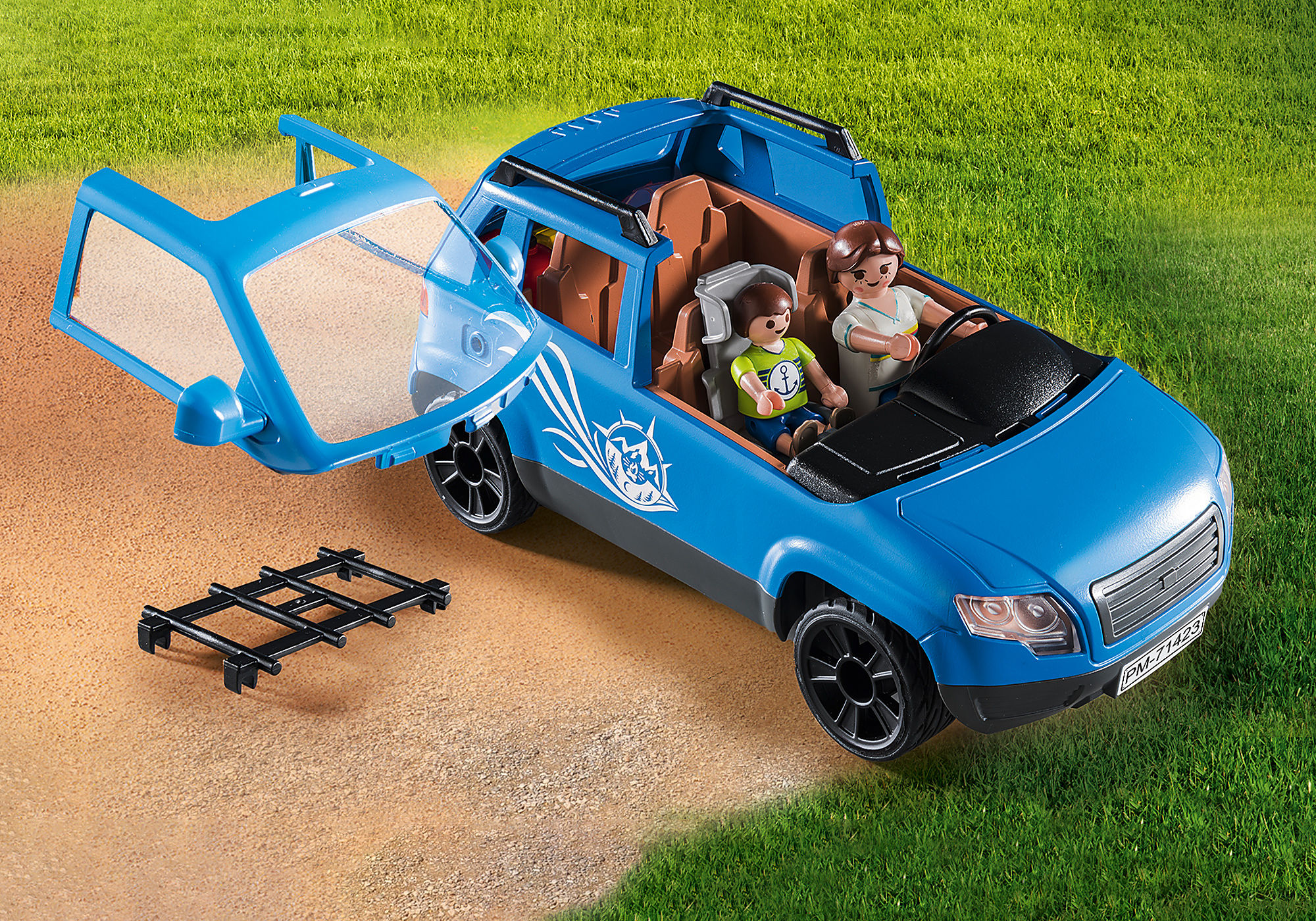  Playmobil Car with Pony Trailer : Toys & Games