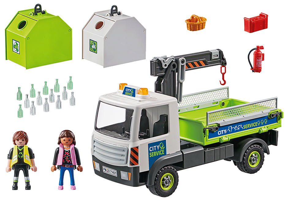 71431 Lastbil med container til genbrugsglas detail image 3