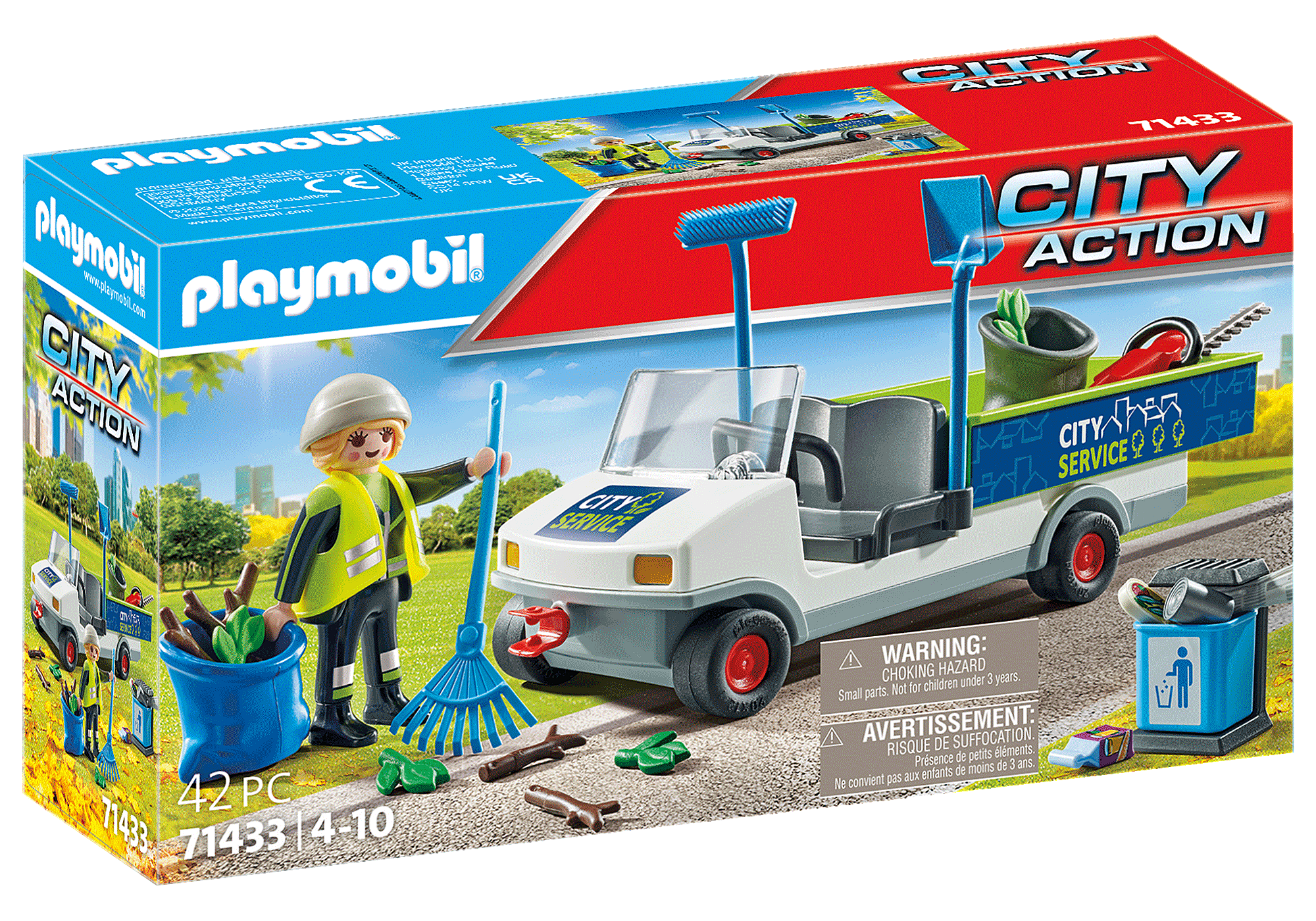 Street Cleaner with e-Vehicle - 71433 | PLAYMOBIL®