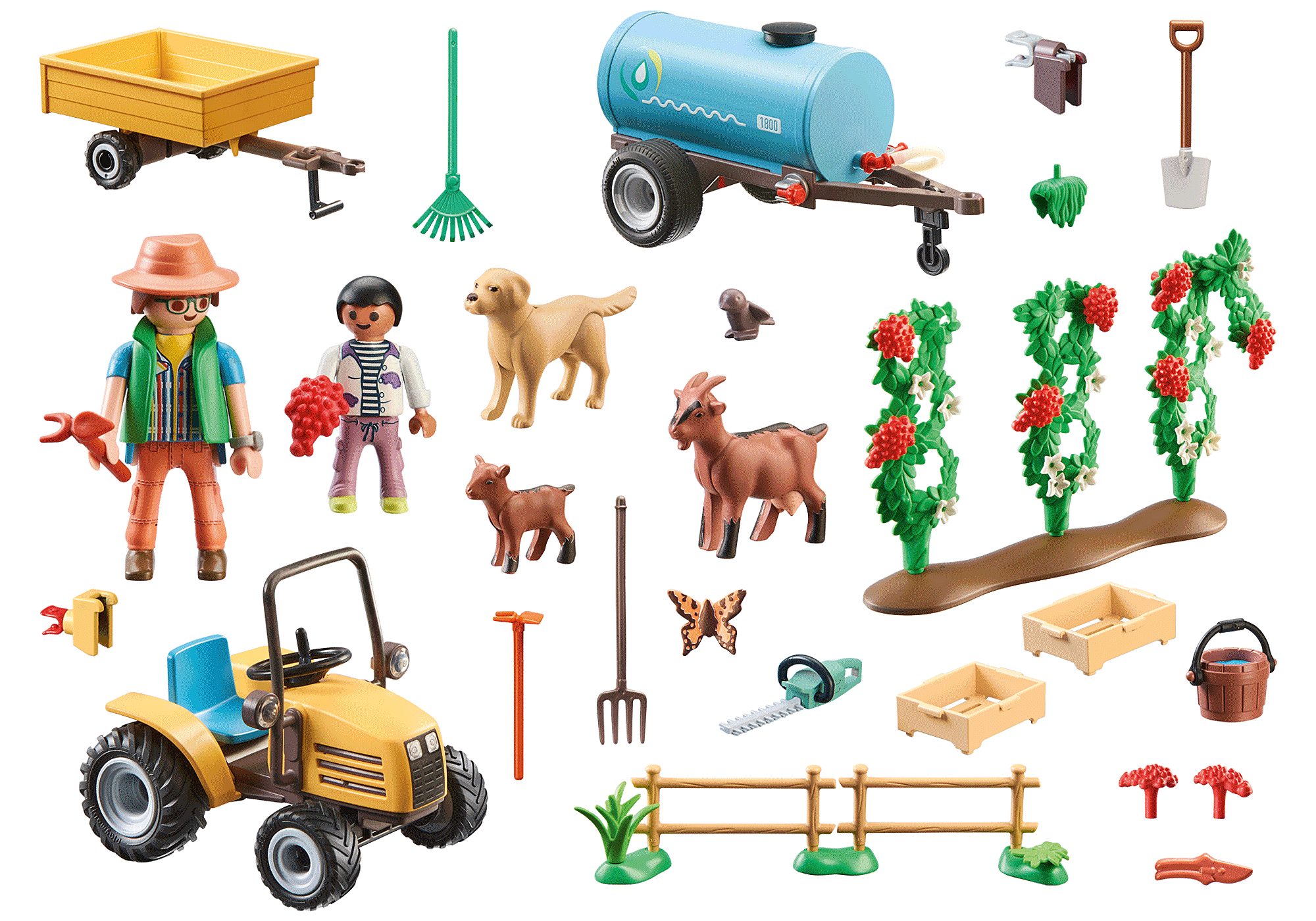 Traktor mit Anhänger „Bauernhof“, Spielwelten, Fahrzeuge & Spielwelten, Spielzeuge