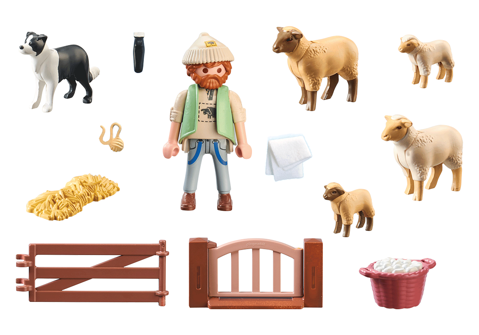 Playmobil - Animaux de la ferme - mouton, chien