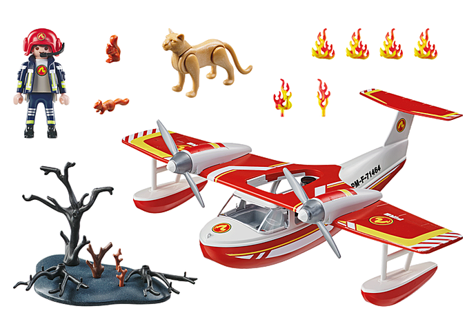 Save the day with the PLAYMOBIL Firefighting Seaplane