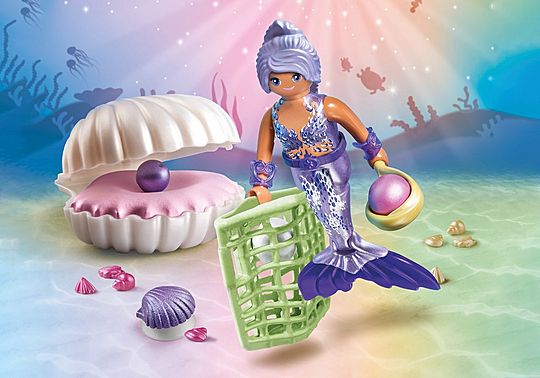 Mermaid with Pearl Seashell Mermaid with Pearl Seashell