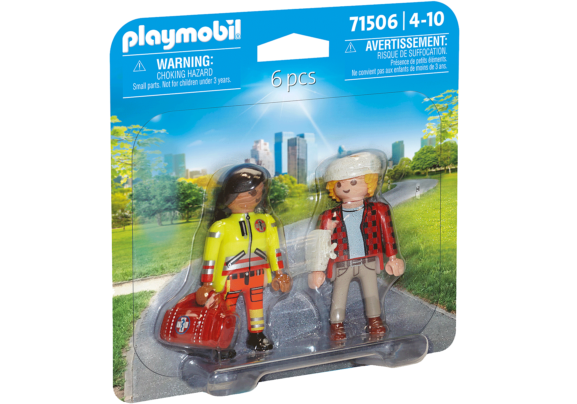 Playmobil Homme Rouge et Gris Secouriste