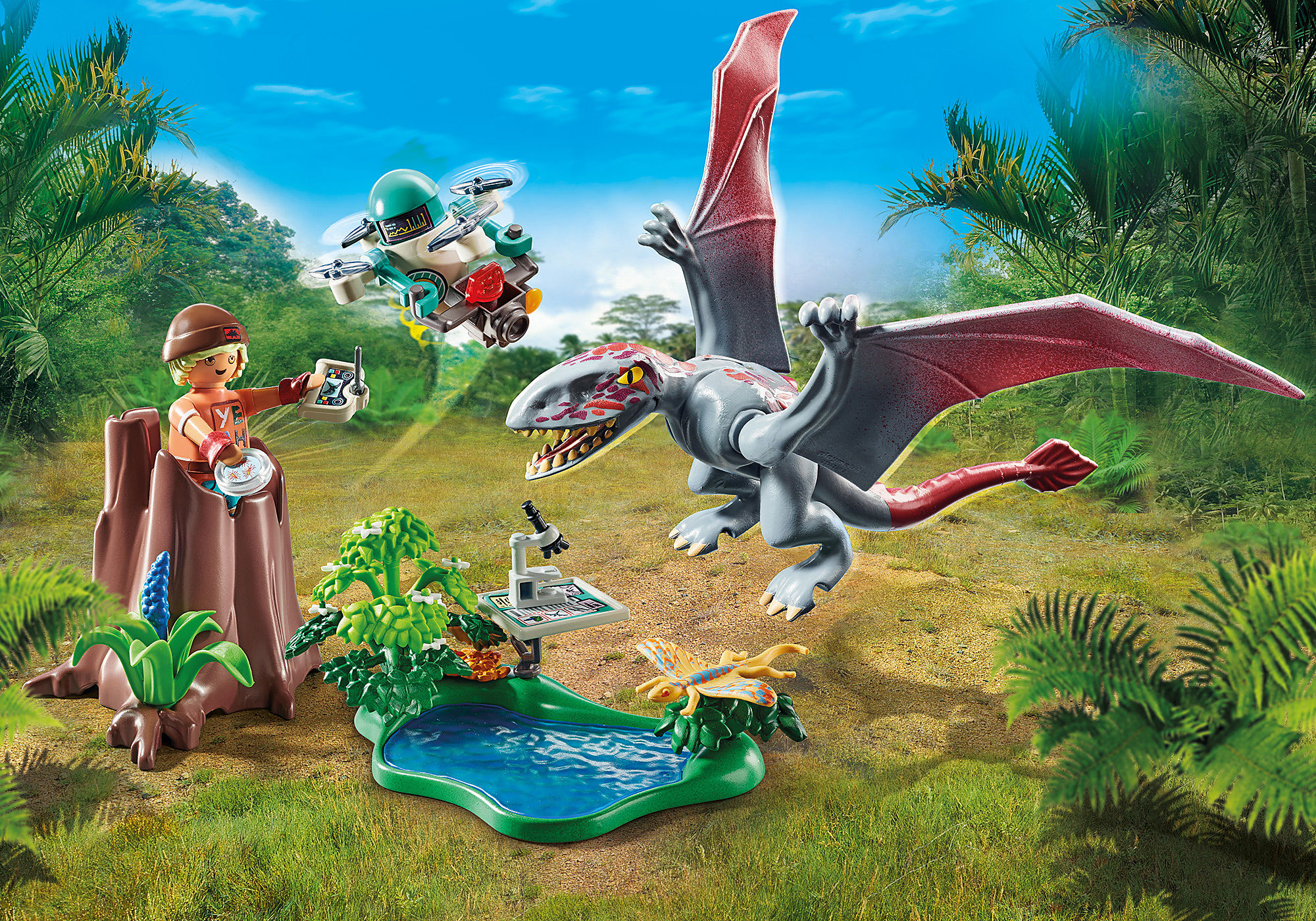 Playmobil - Dinos DuoPack Velociraptor with Dino Catcher