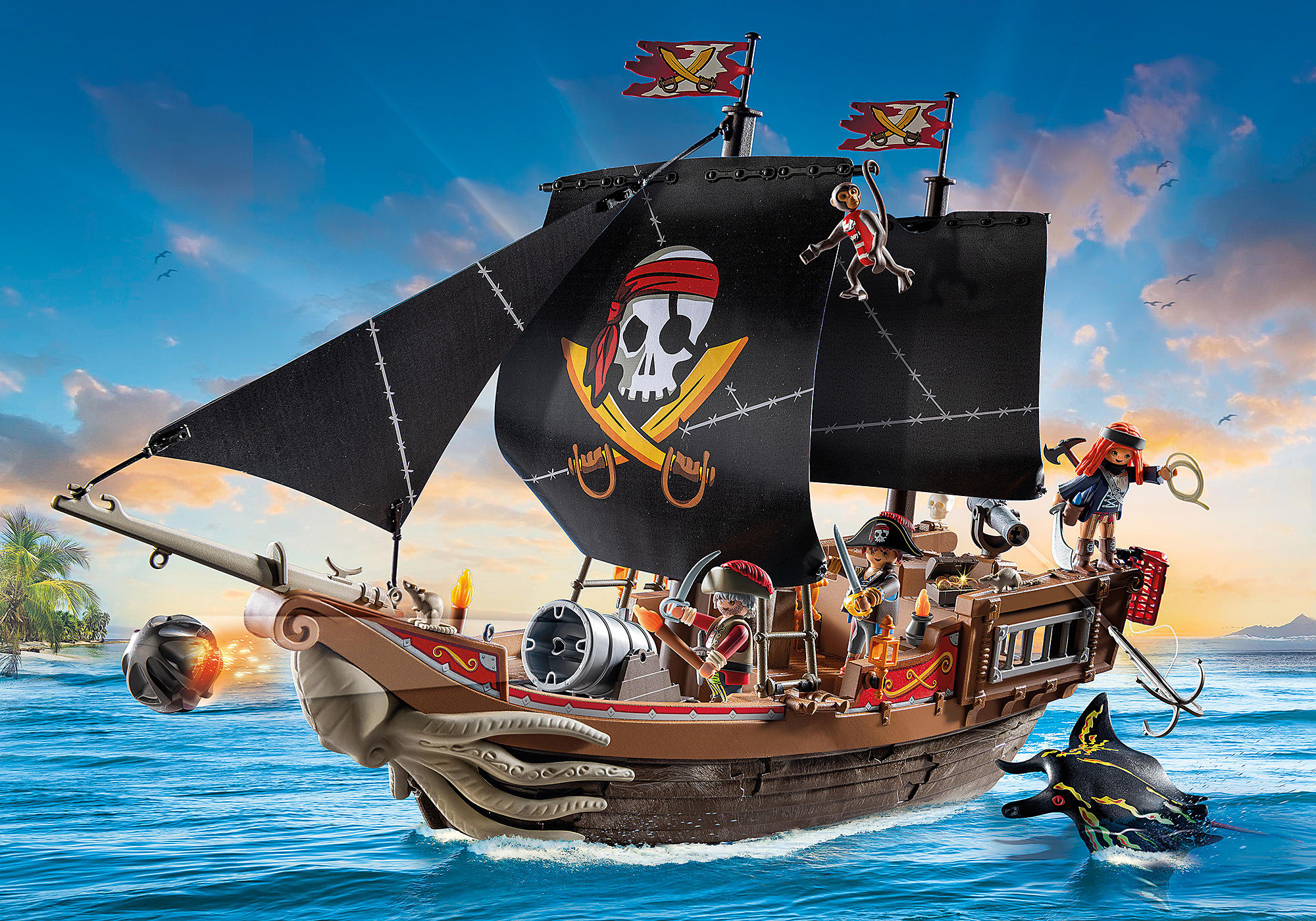 Pirate Treasure Island with Rowboat - 70962
