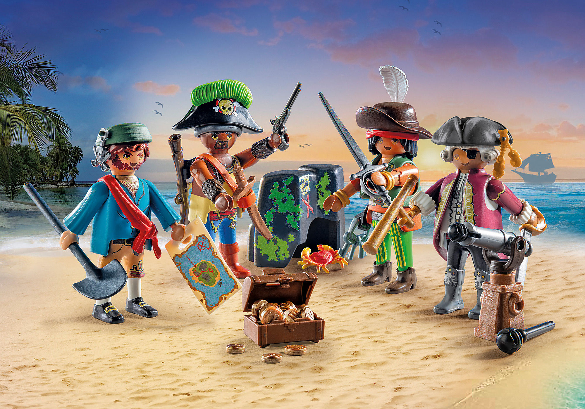 Playmobil Pirate Treasure Island with Rowboat - A2Z Science & Learning Toy  Store