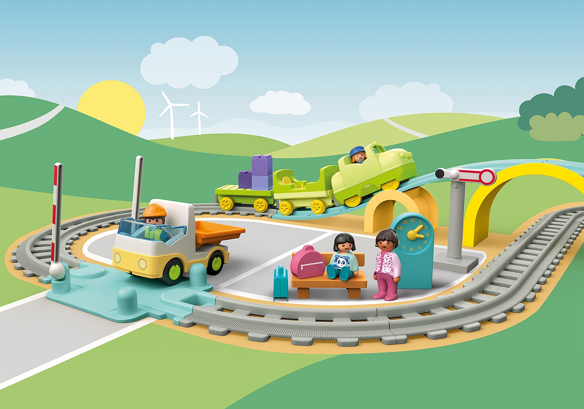 🌟 Jeu De Construction Train Avec Rails Playmobil 123 Réf: 6760 Complet
