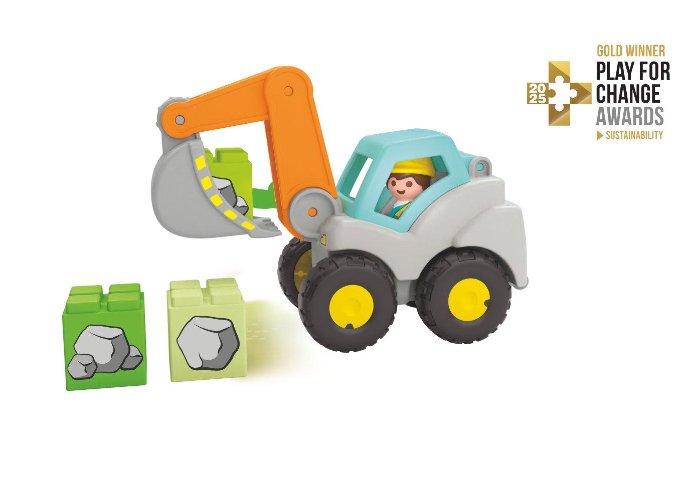 PLAYMOBIL JUNIOR Schaufelbagger für erste Baustellenabenteuer