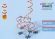 SKY TRAILS Bahn mit Kurvenelementen, befestigt an einer Tischkante