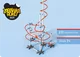 Tor Sky Trails z zakrtami, zamocowany do krawdzi stou