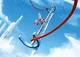 Figura de astronauta sobe uma rampa íngreme com o módulo SKY TRAILS Air Lift – brinquedo de construção espacial para crianças a partir dos 7 anos.
