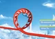 Zakrcony looping w przestworzach - zblienie czerwonego elementu z zestawu Sky Trails. Idealna kosmiczna zabawa dla dzieci od 7 lat!