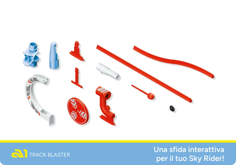 Panoramica di tutti i componenti dell'espansione Track Blaster