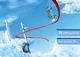 Σφιγκτήρες σύνδεσης σε κόκκινη διαδρομή SKY TRAILS, στερεωμένη σε άκρη τραπεζιού και ράβδο στήριξης – ιδανικό παιχνίδι κατασκευών για παιδιά από 7 ετών.