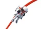 Figur Sky Rider fährt auf der Strecke. SKY TRAILS Sky Rider Figur in Aktion auf gebogener Schiene ? ideales Erweiterungsset für Strecken mit Weltraumcharakter ab 7 Jahren