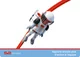Figur Sky Rider fährt auf der Strecke. SKY TRAILS Sky Rider Figur in Aktion auf gebogener Schiene ? ideales Erweiterungsset für Strecken mit Weltraumcharakter ab 7 Jahren
