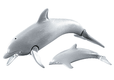 7363 Dolphin with Calf