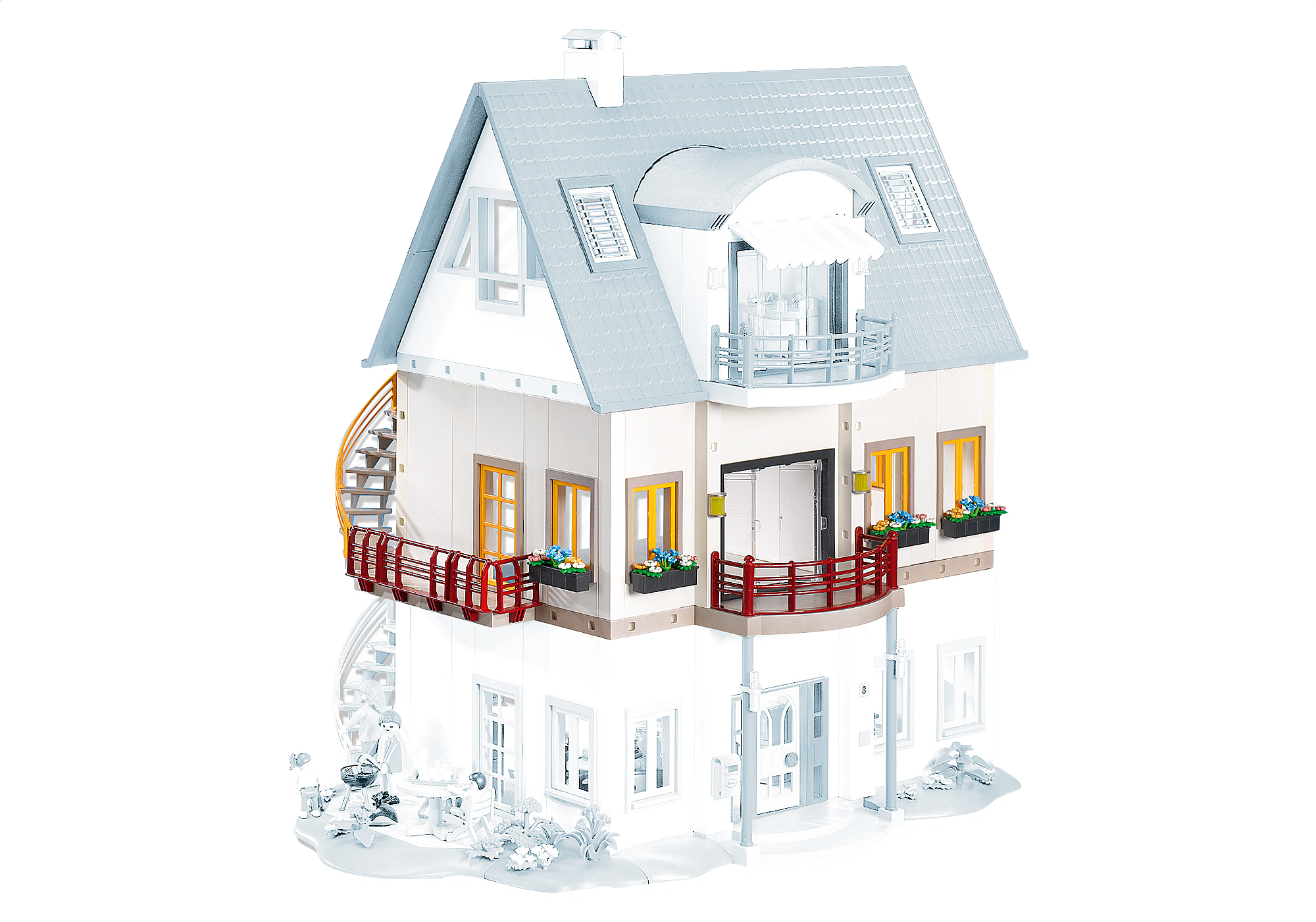 Playmobil Small Exterior Wall White Wallpaper House 5300 Floor 7411