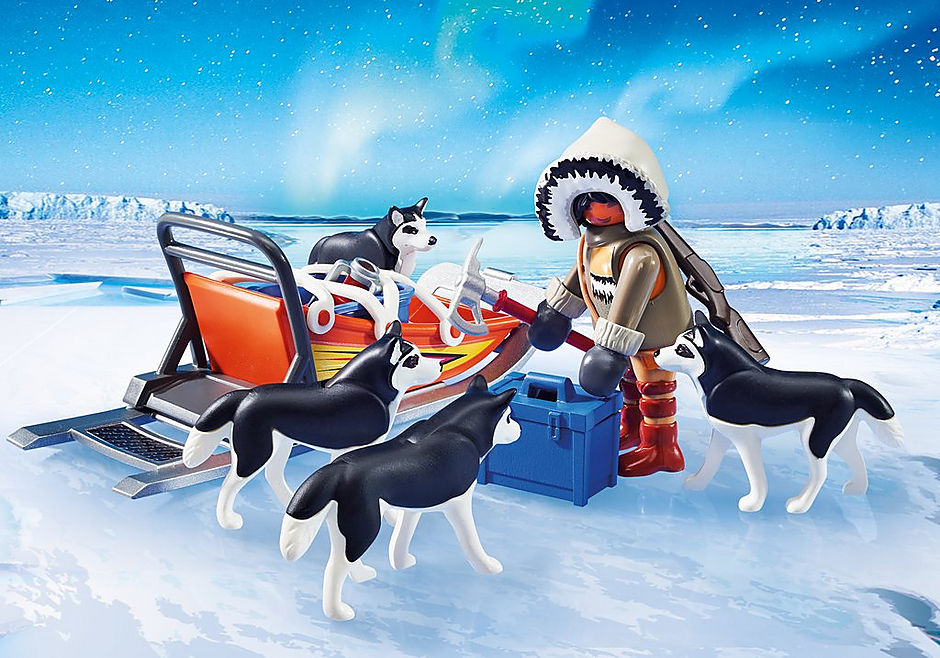 Explorateur Avec Chiens De Traineau 9057 Explorateur Avec Chiens De Traineau 9057