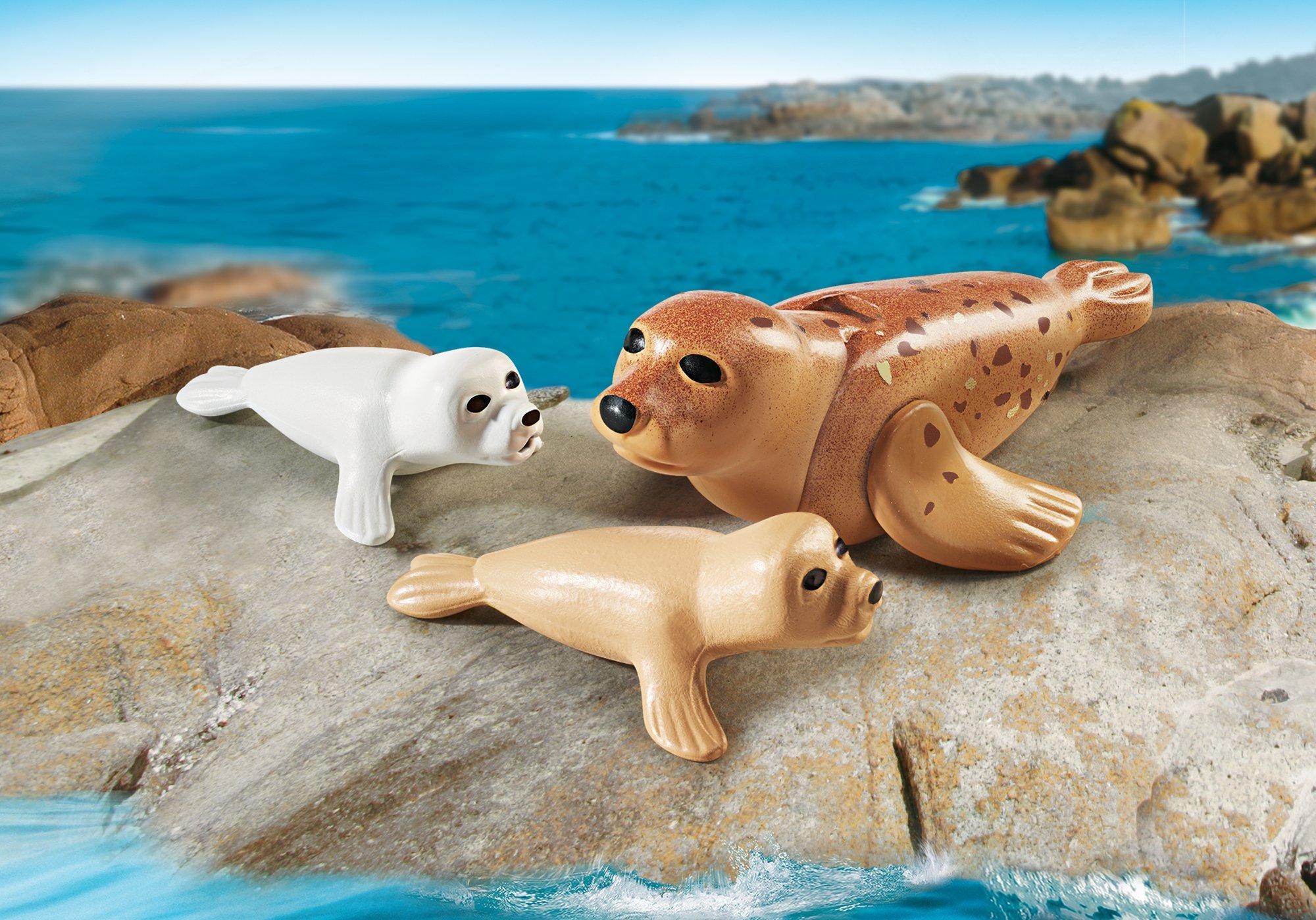 Robbe mit Babys - 9069 | PLAYMOBIL®, image size:2000x1400