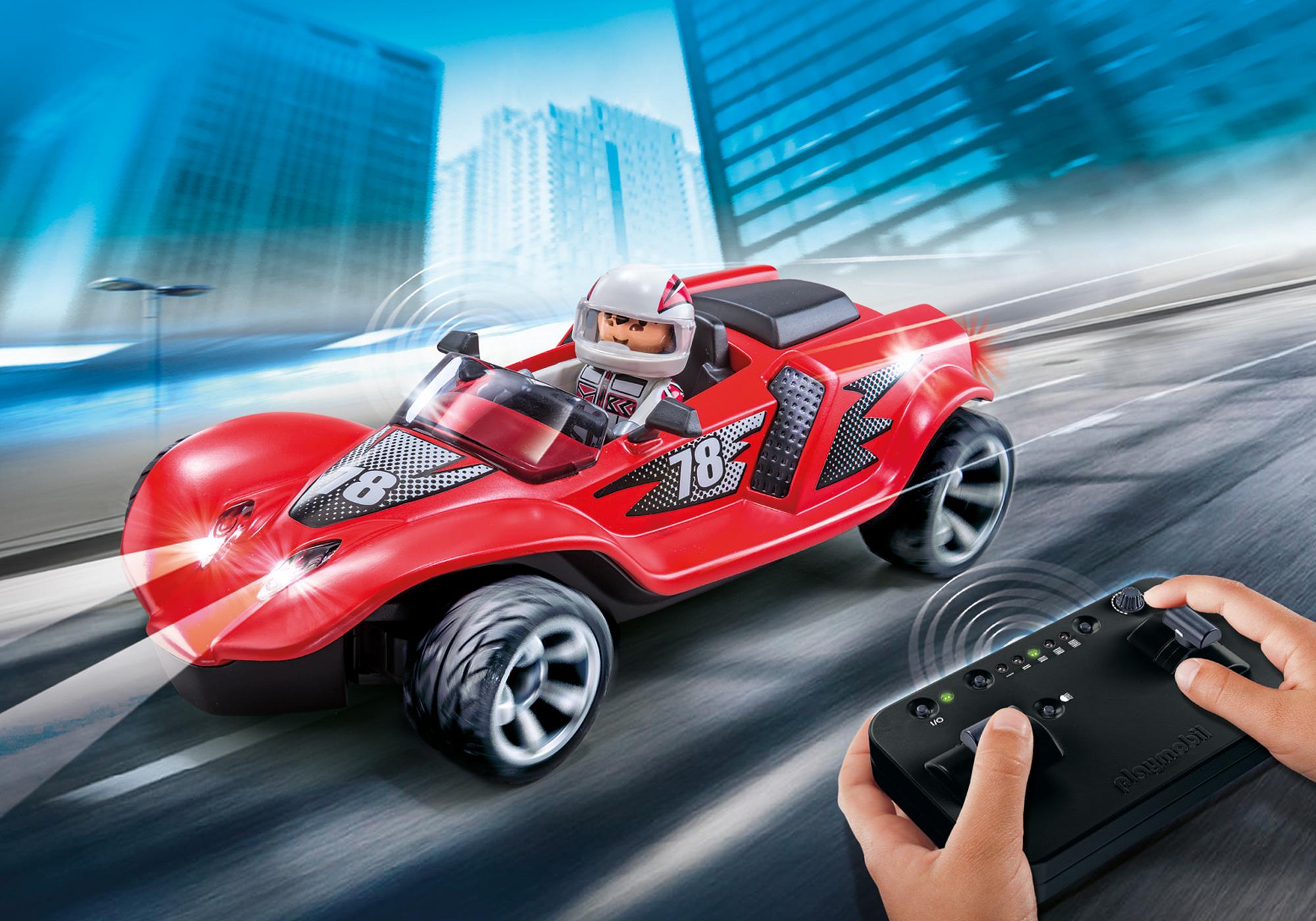 9090 Voiture de course rouge radiocommand&eacute;e