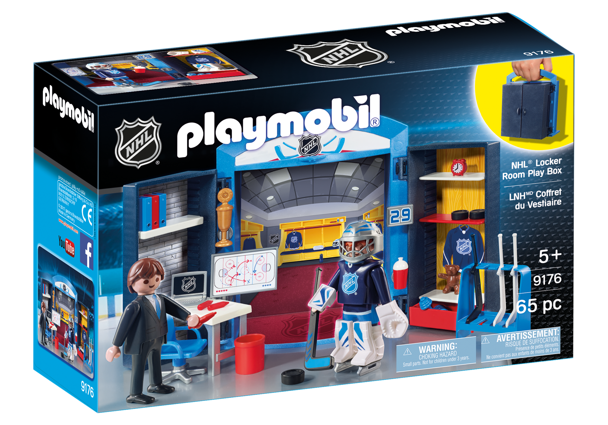 playmobil nhl locker room play box