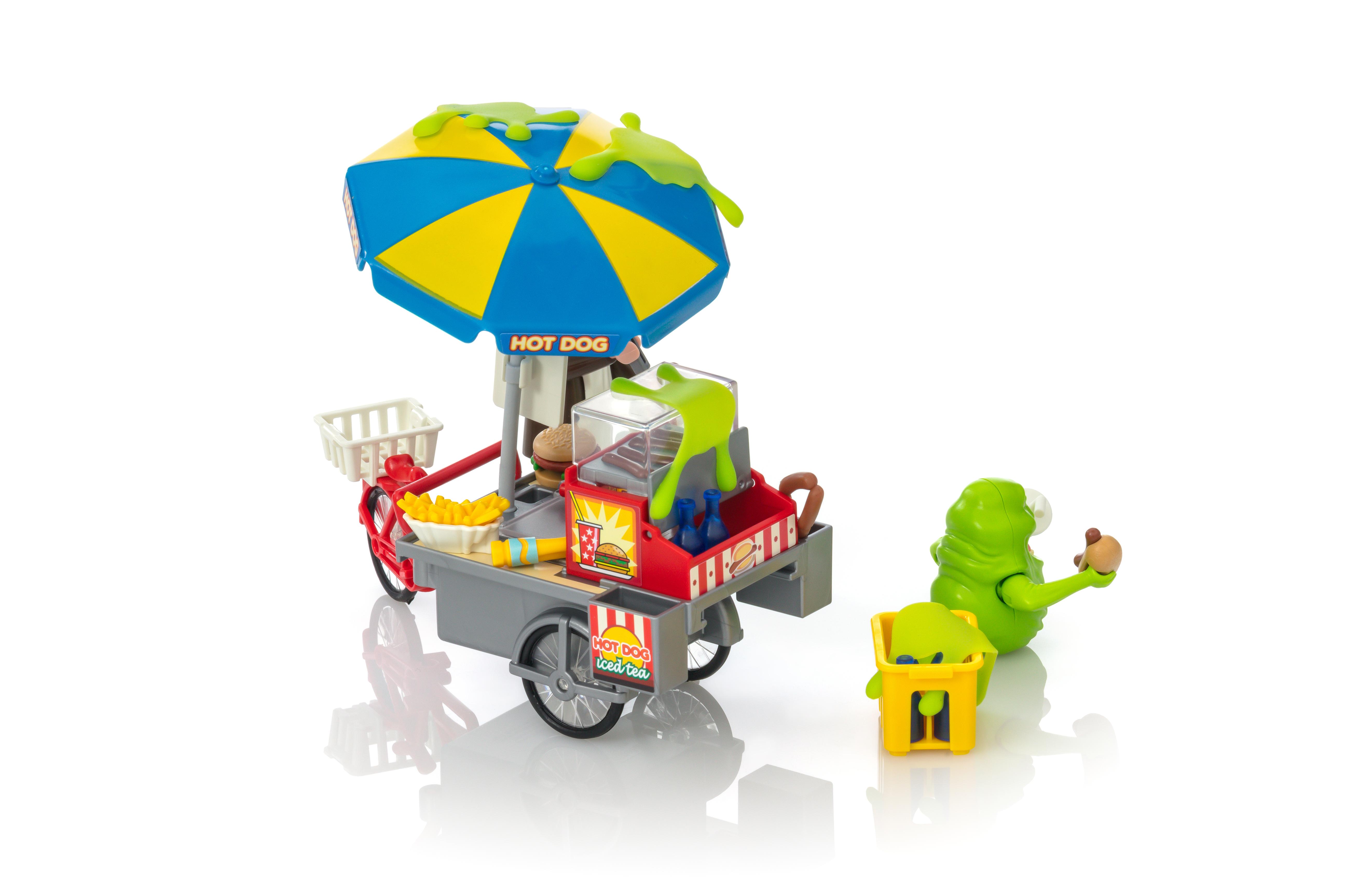 PLAYMOBIL 9222 Ghostbusters Hot Dog Stand with Slimer Playset for sale online