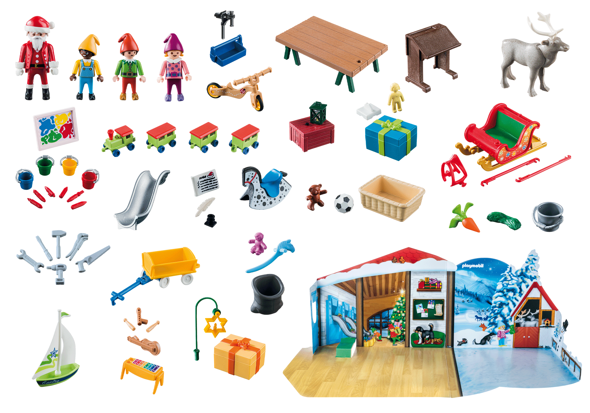 Calendrier De L Avent Playmobil Noel 2023 Calendrier De L'avent "Fabrique Du Père - 9264 | Playmobil®