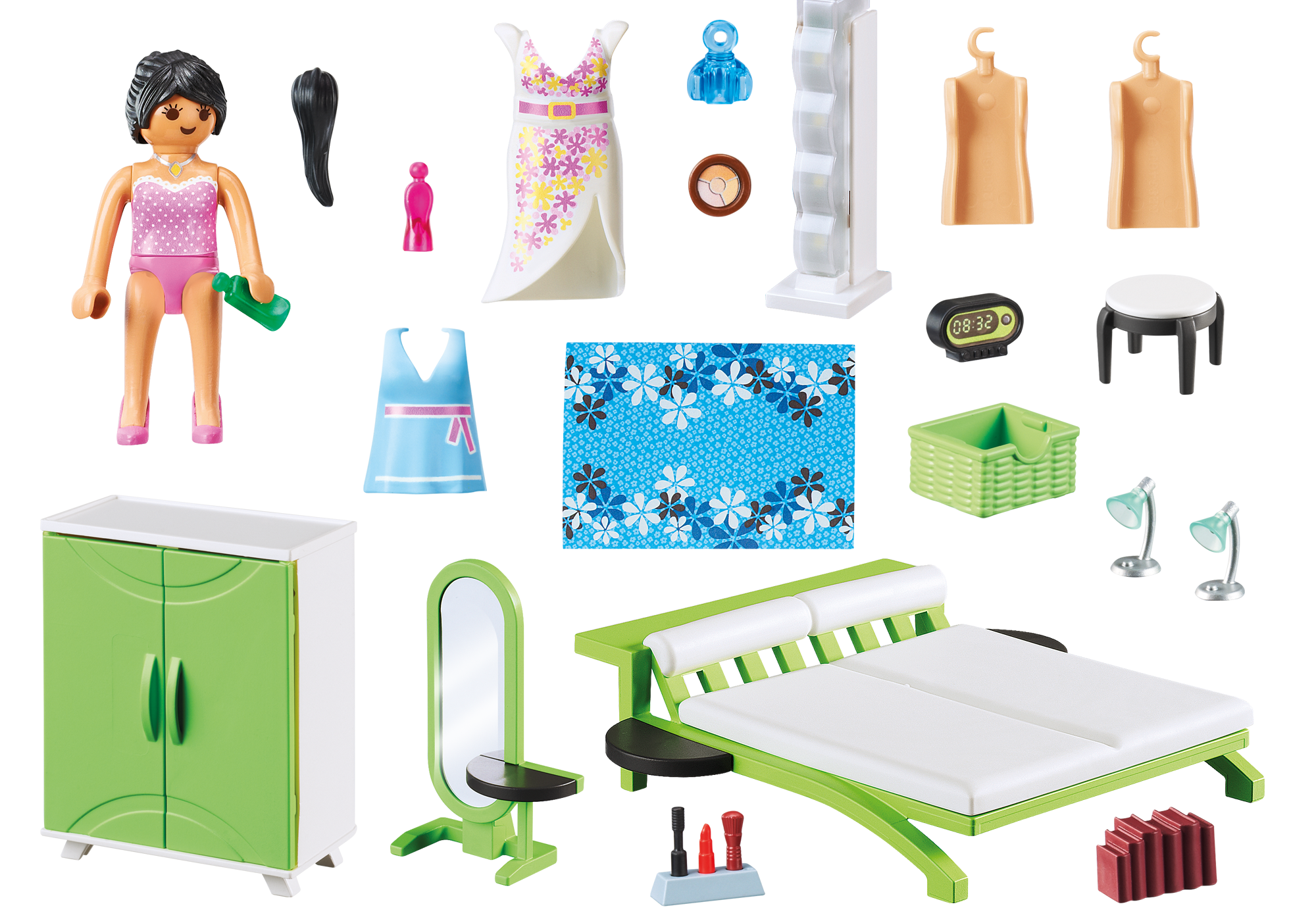 playmobil chambre avec espace maquillage