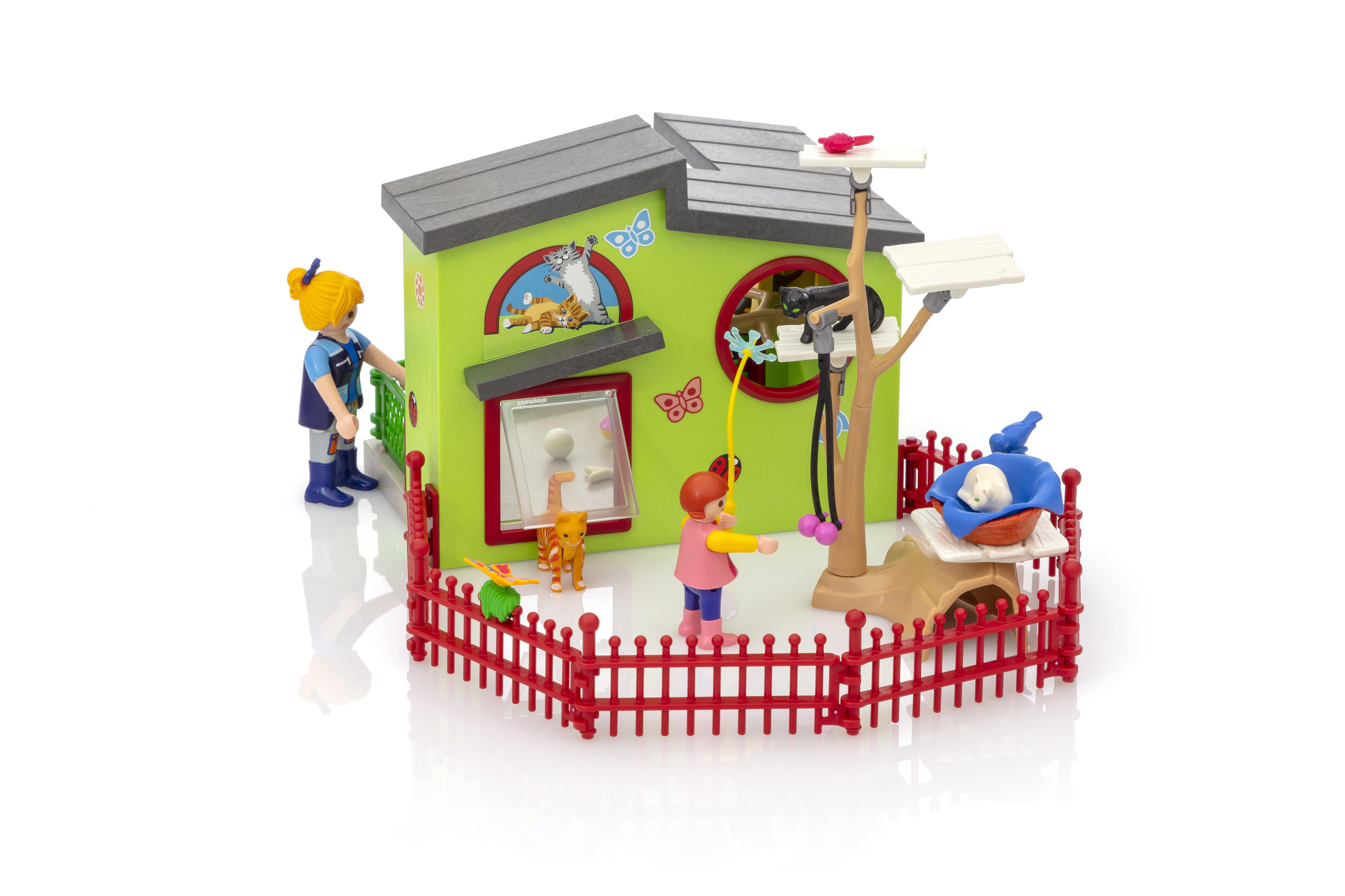 playmobil refugio para gatos