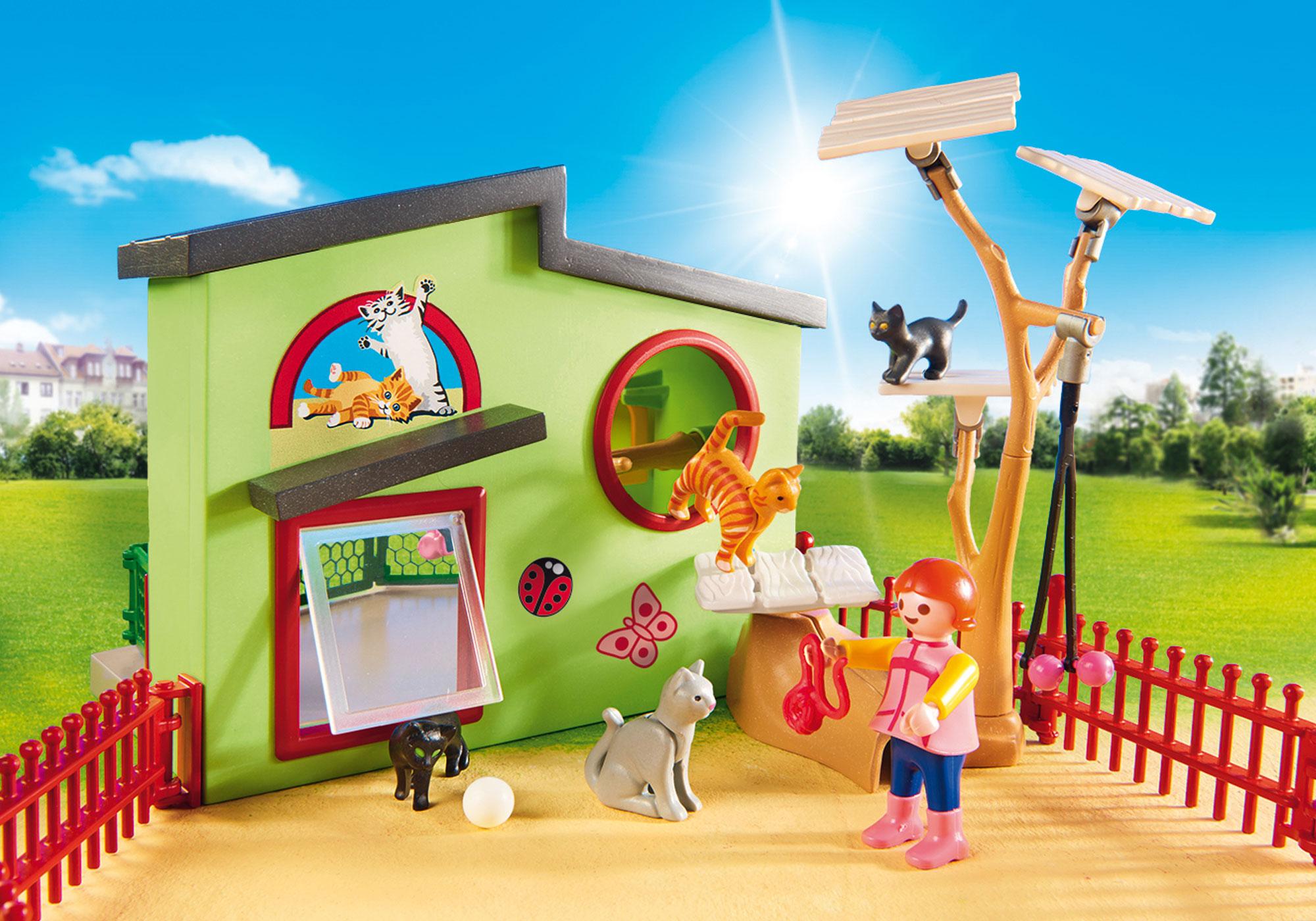 playmobil refugio para gatos