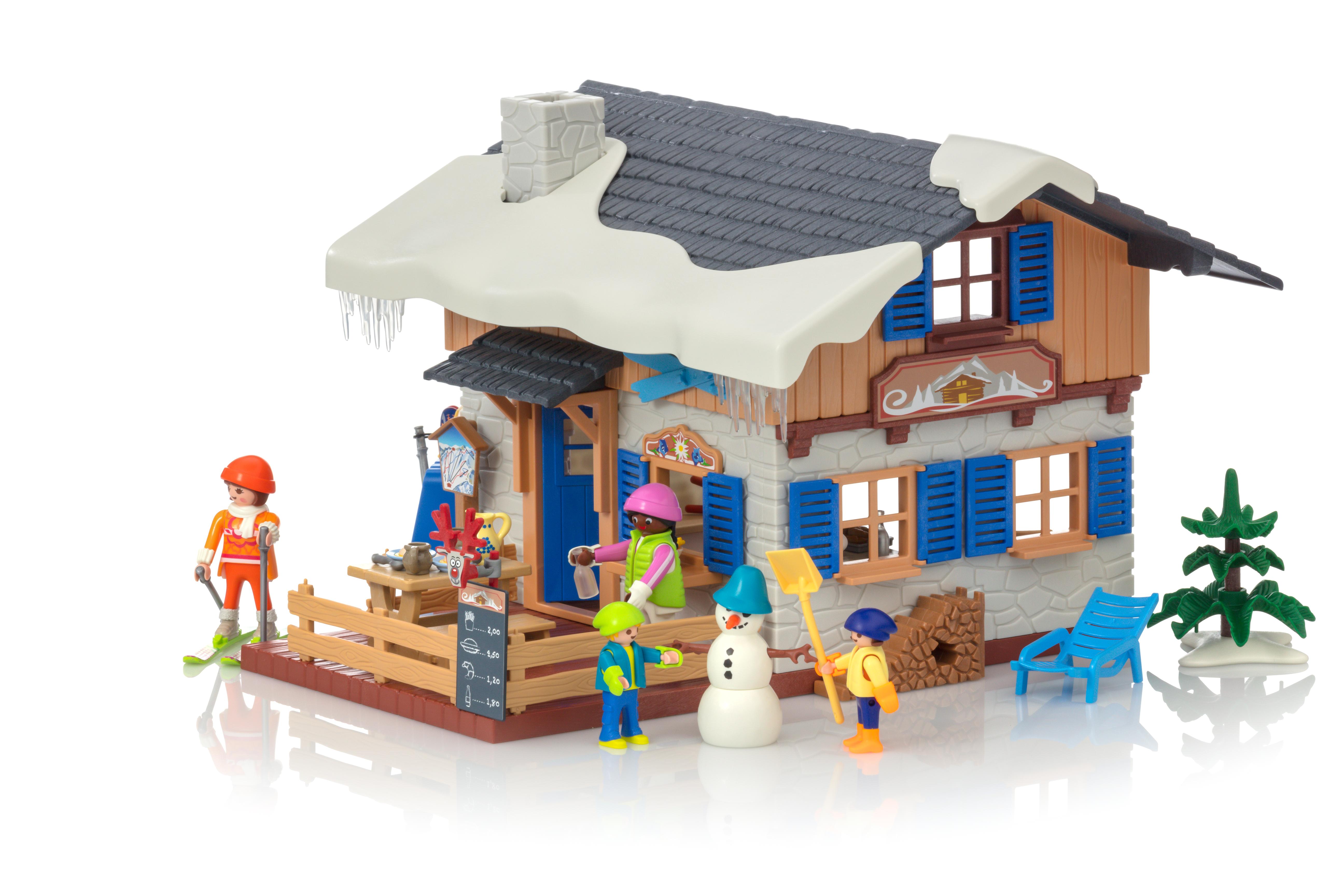 playmobil cabaña esqui