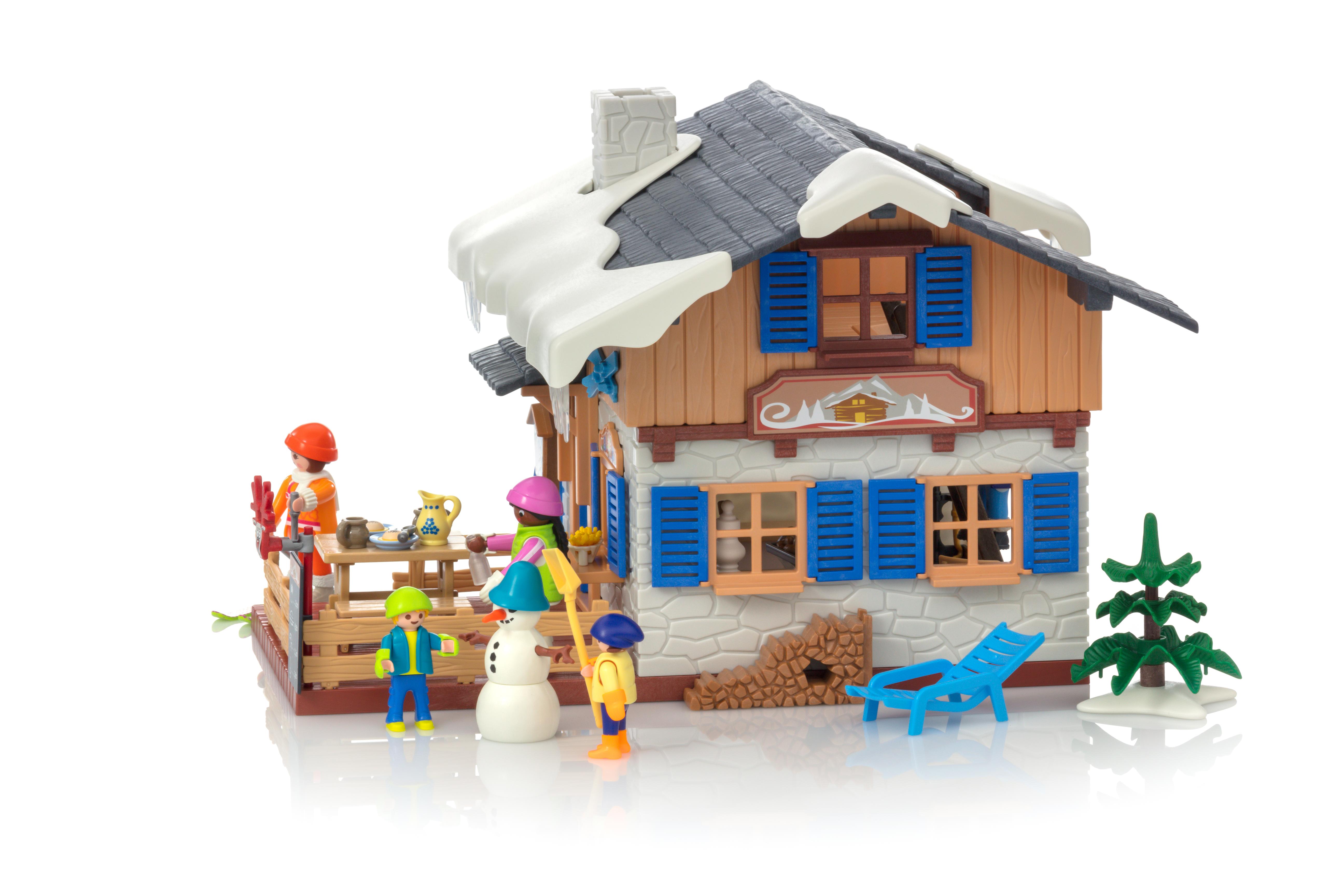 playmobil cabaña esqui